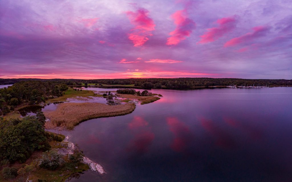 Baltic sea sunset. Sweden.