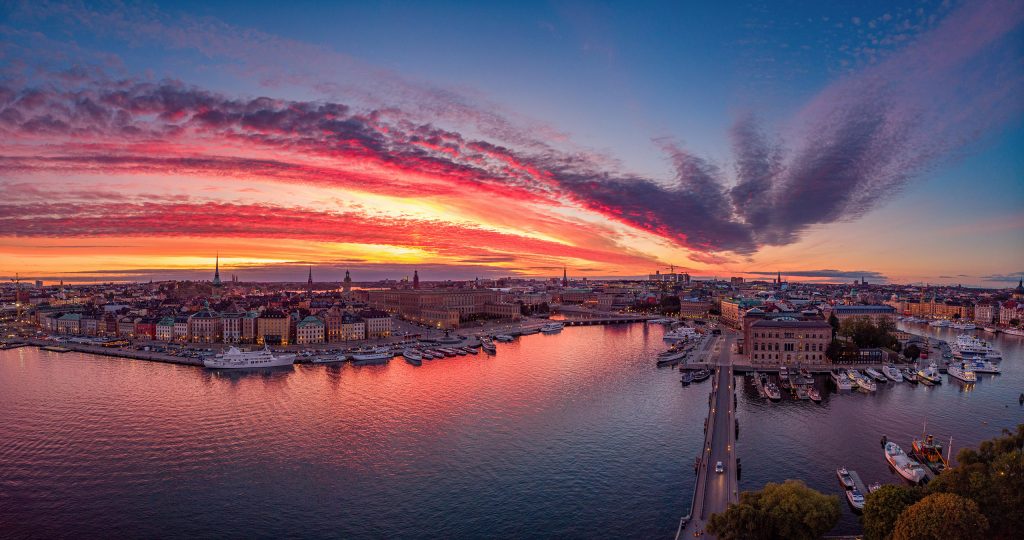 Beautiful Sunset in Stockholm